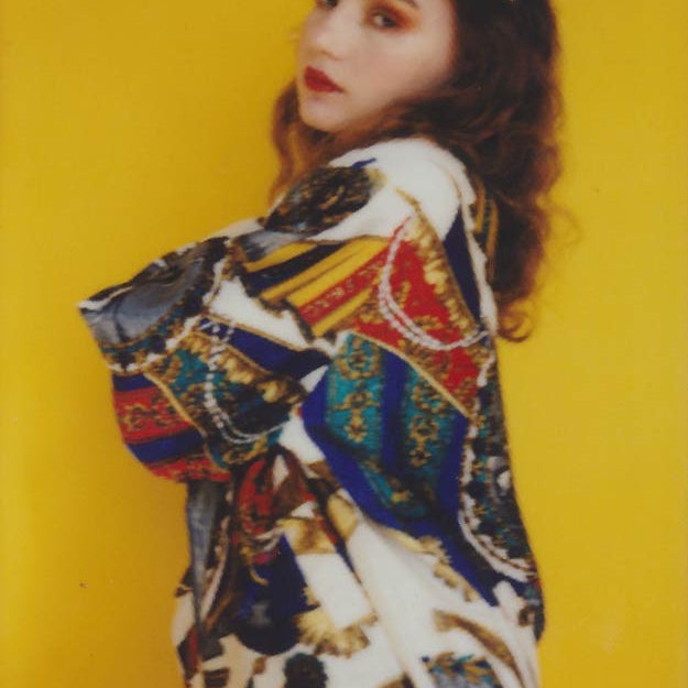 female model wearing vintage lightweight jacket