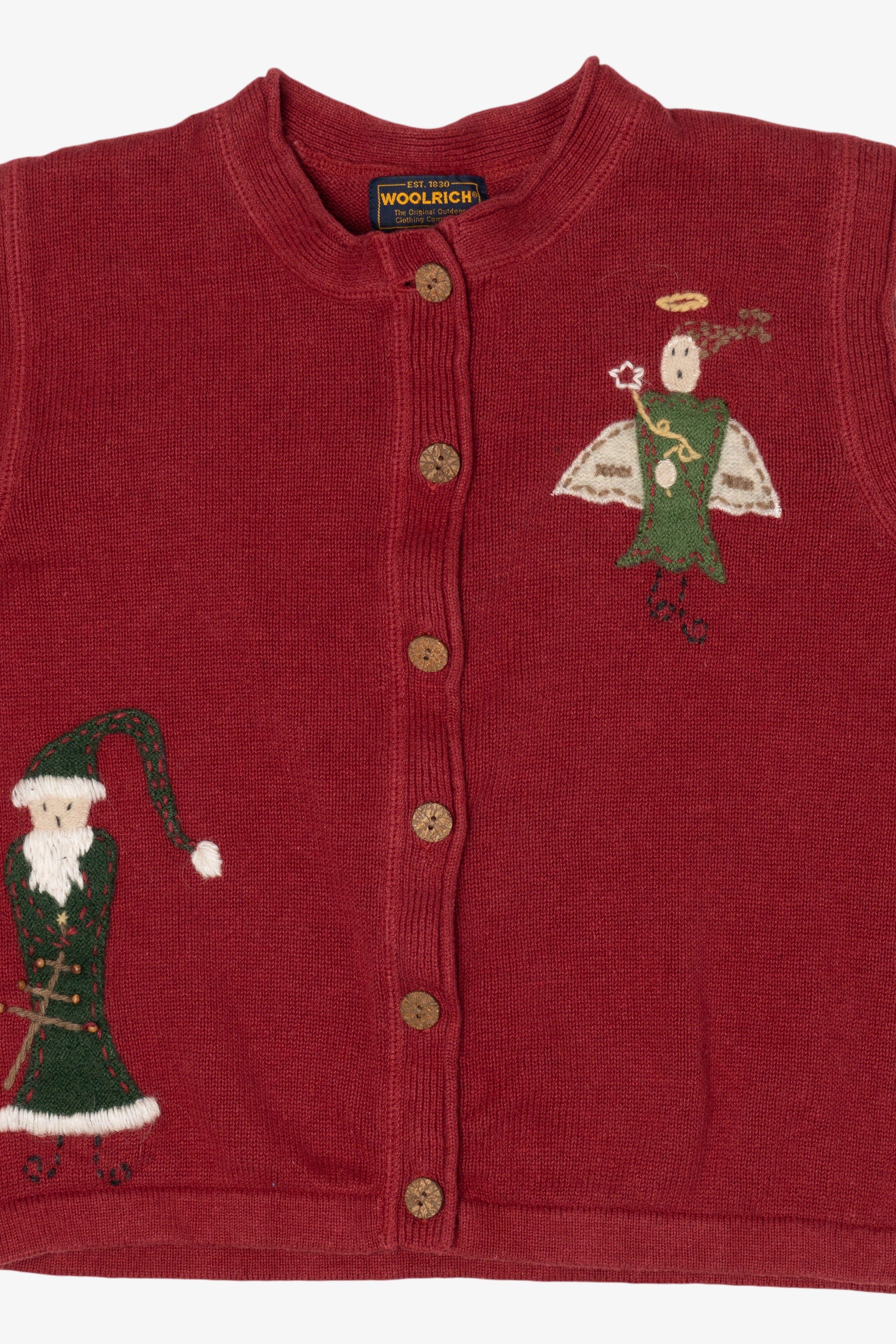 Vintage Red Woolrich Angels Ugly Christmas Vest (1990s)