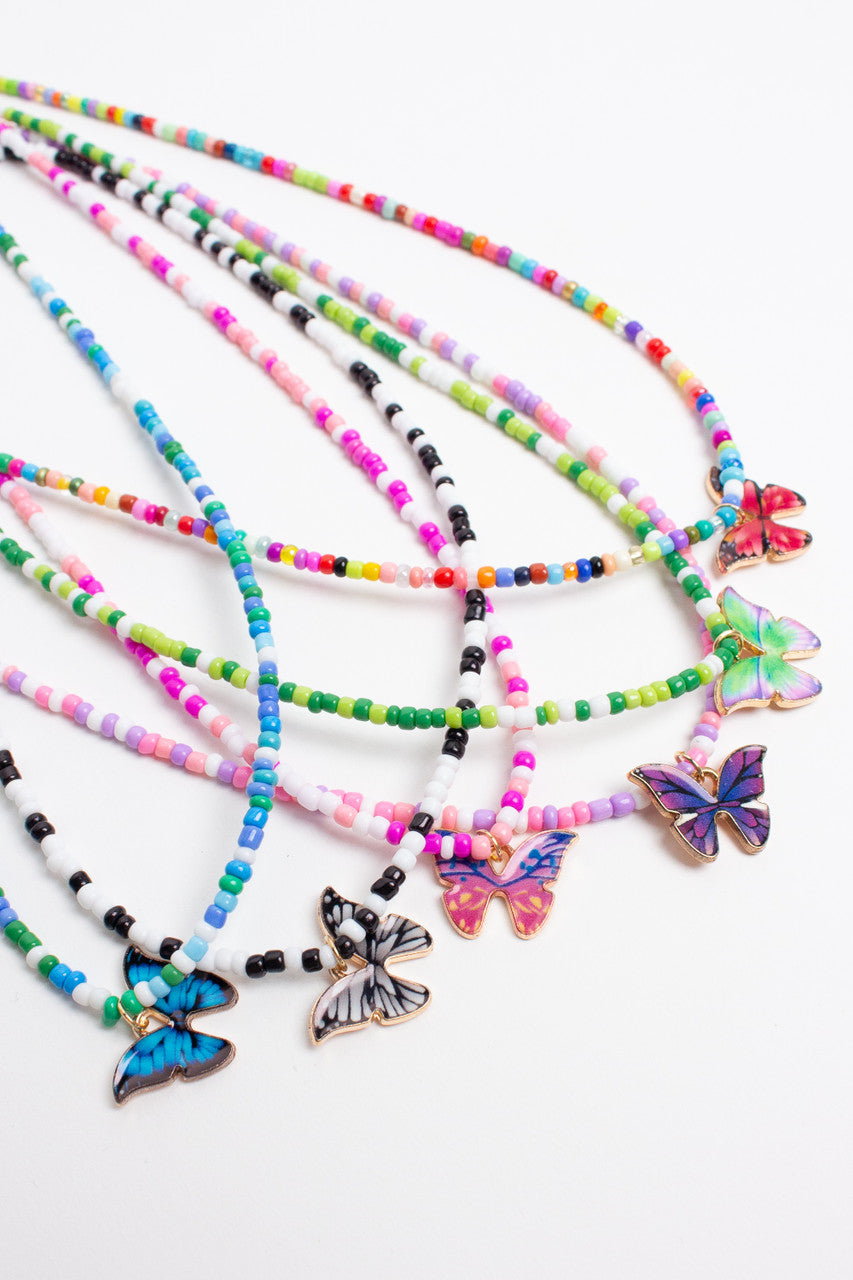 Beaded Butterfly Necklace