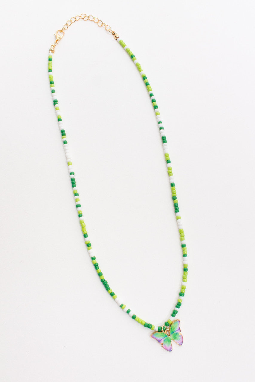 Beaded Butterfly Necklace