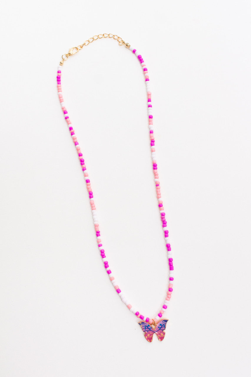 Beaded Butterfly Necklace