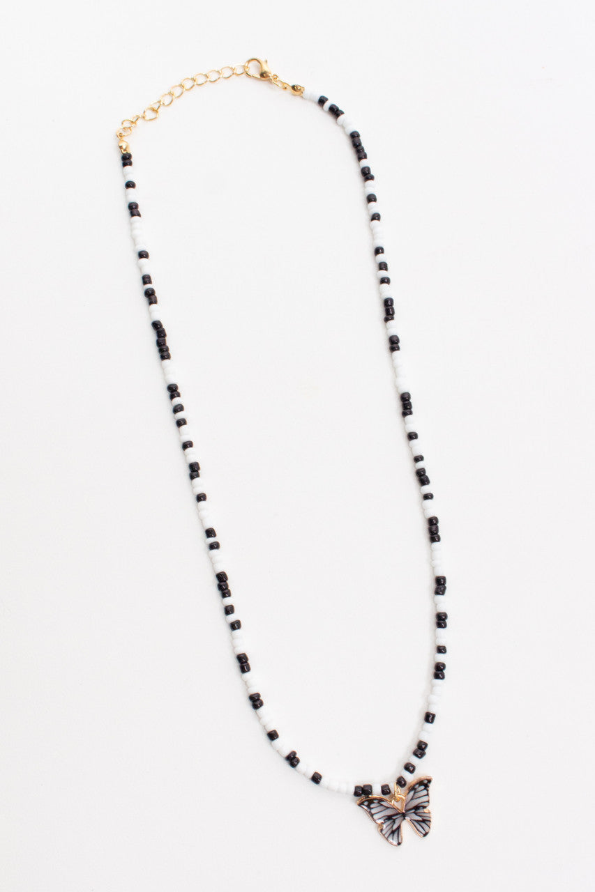 Beaded Butterfly Necklace