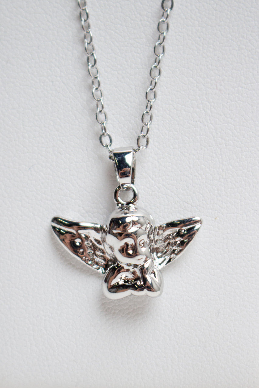 Silver Cherub Necklace