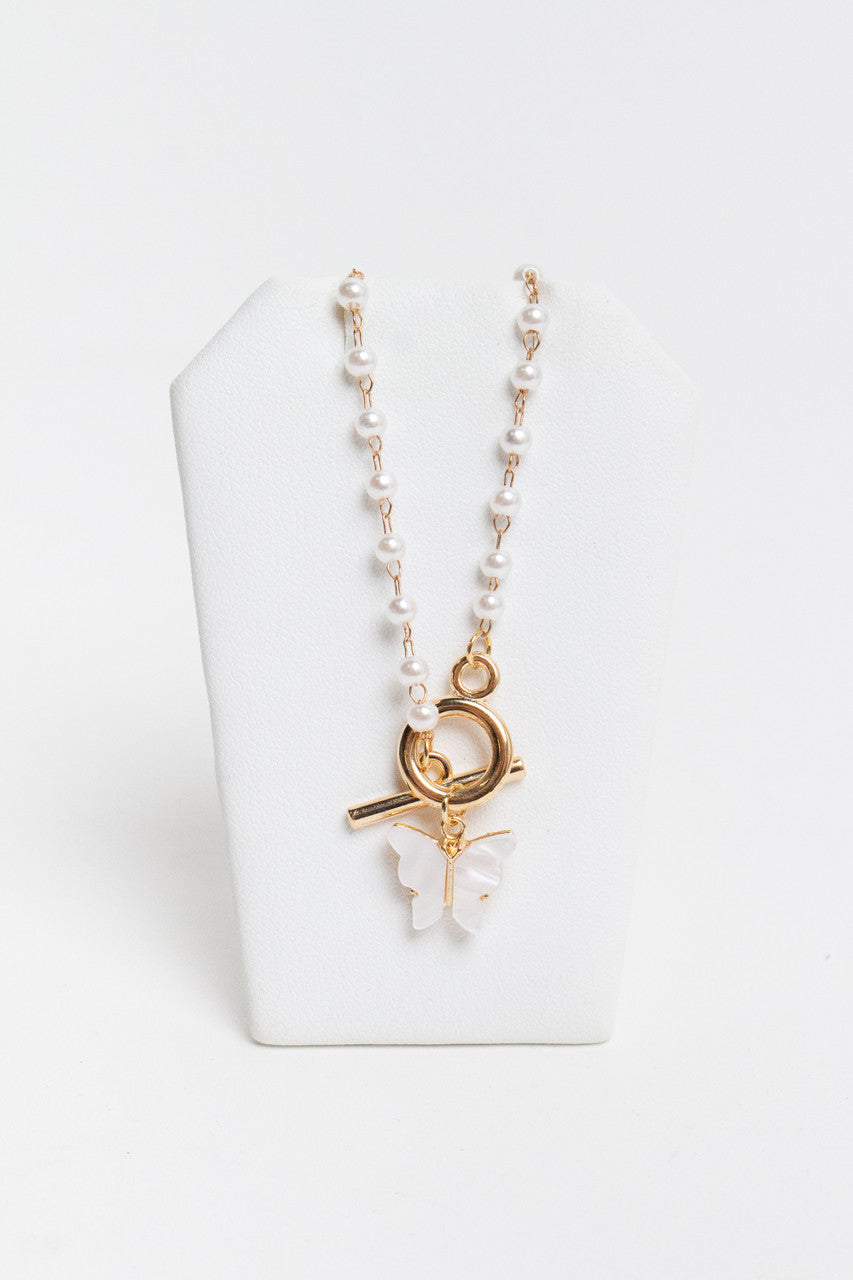 Butterfly Toggle Clasp Necklace