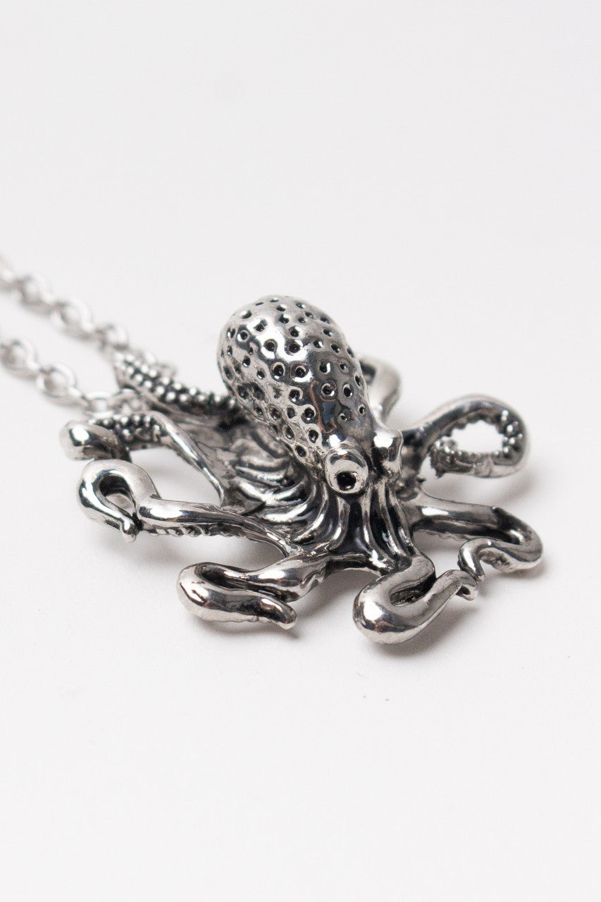 Silver Octopus Necklace