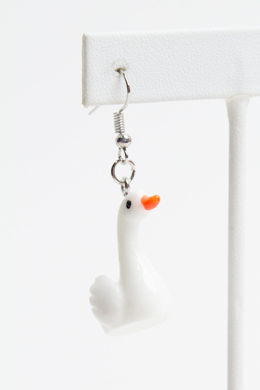 Swan Figurine Earrings