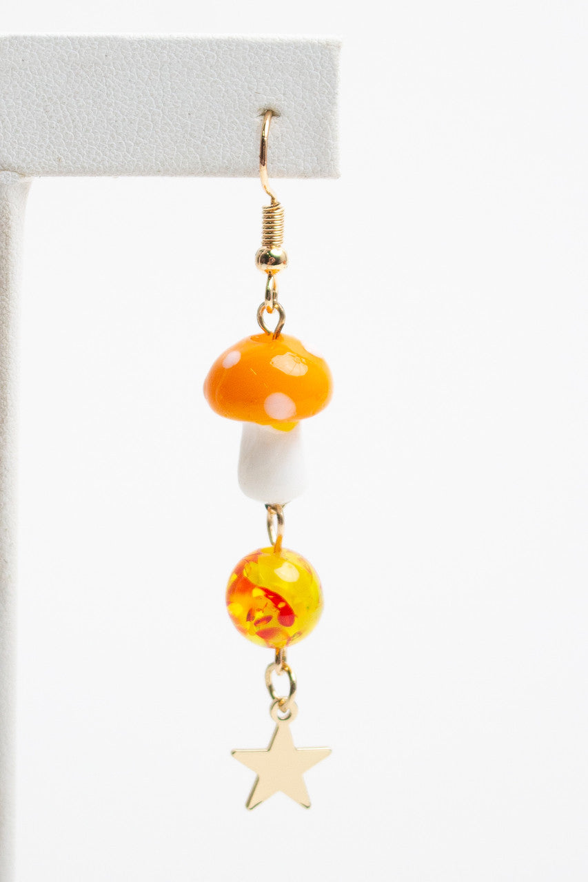 Moon & Stars Mushroom Earrings