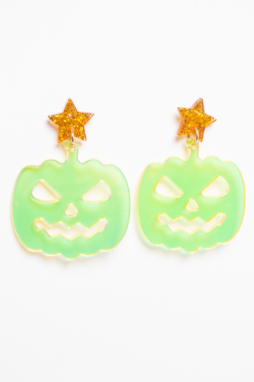 Iridescent Pumpkin Earrings
