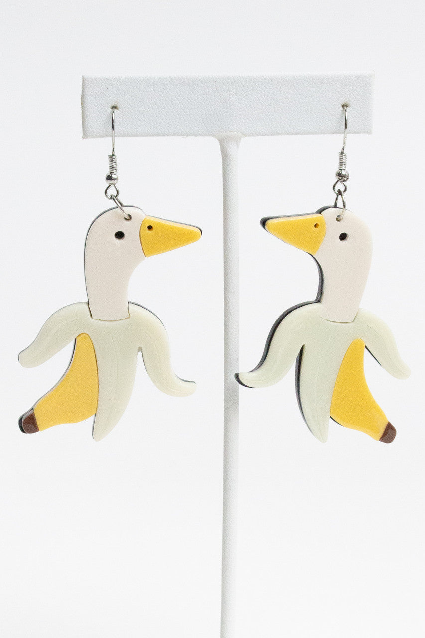 Banana Duck Earrings