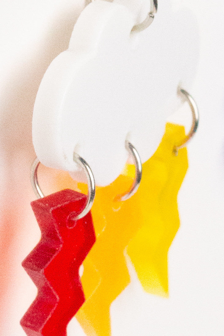 Rainbow Lightning Storm Earrings