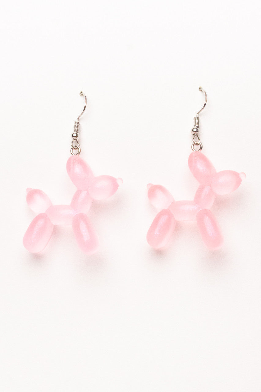 Glitter Balloon Animal Earrings