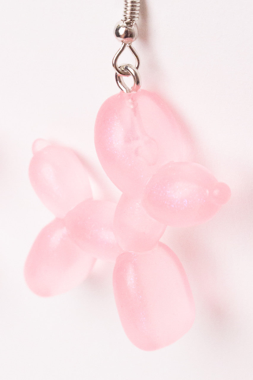 Glitter Balloon Animal Earrings