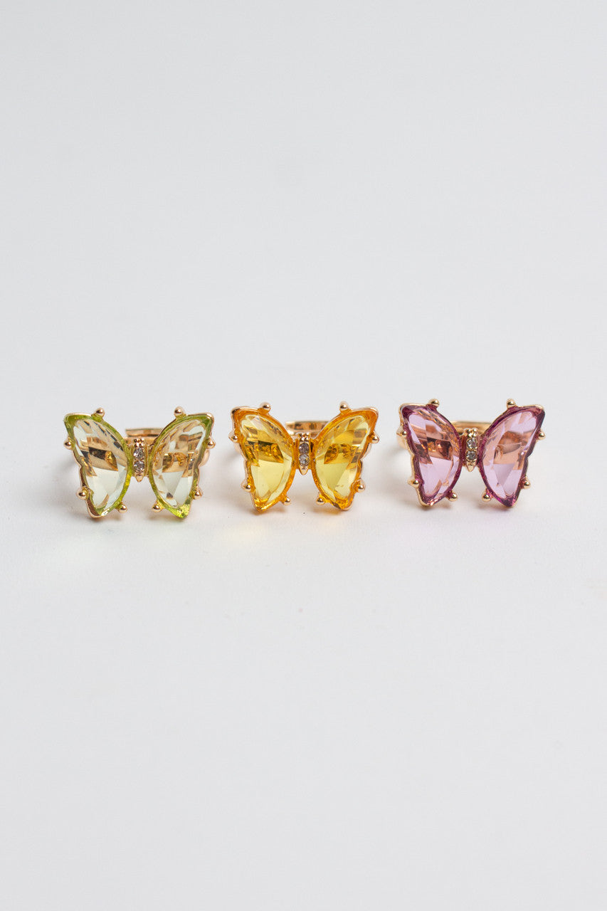Crystal Butterfly Ring