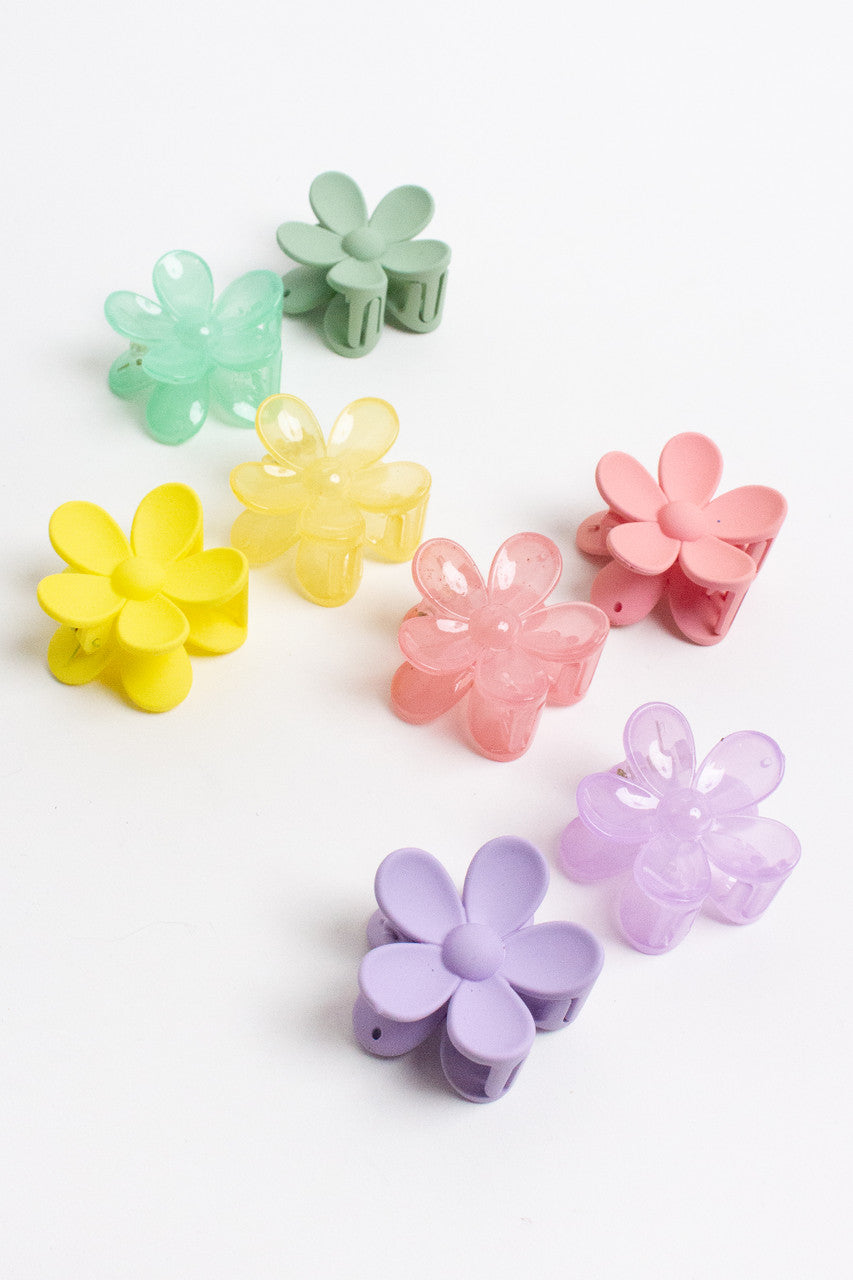 2 Piece Flower Claw Clips