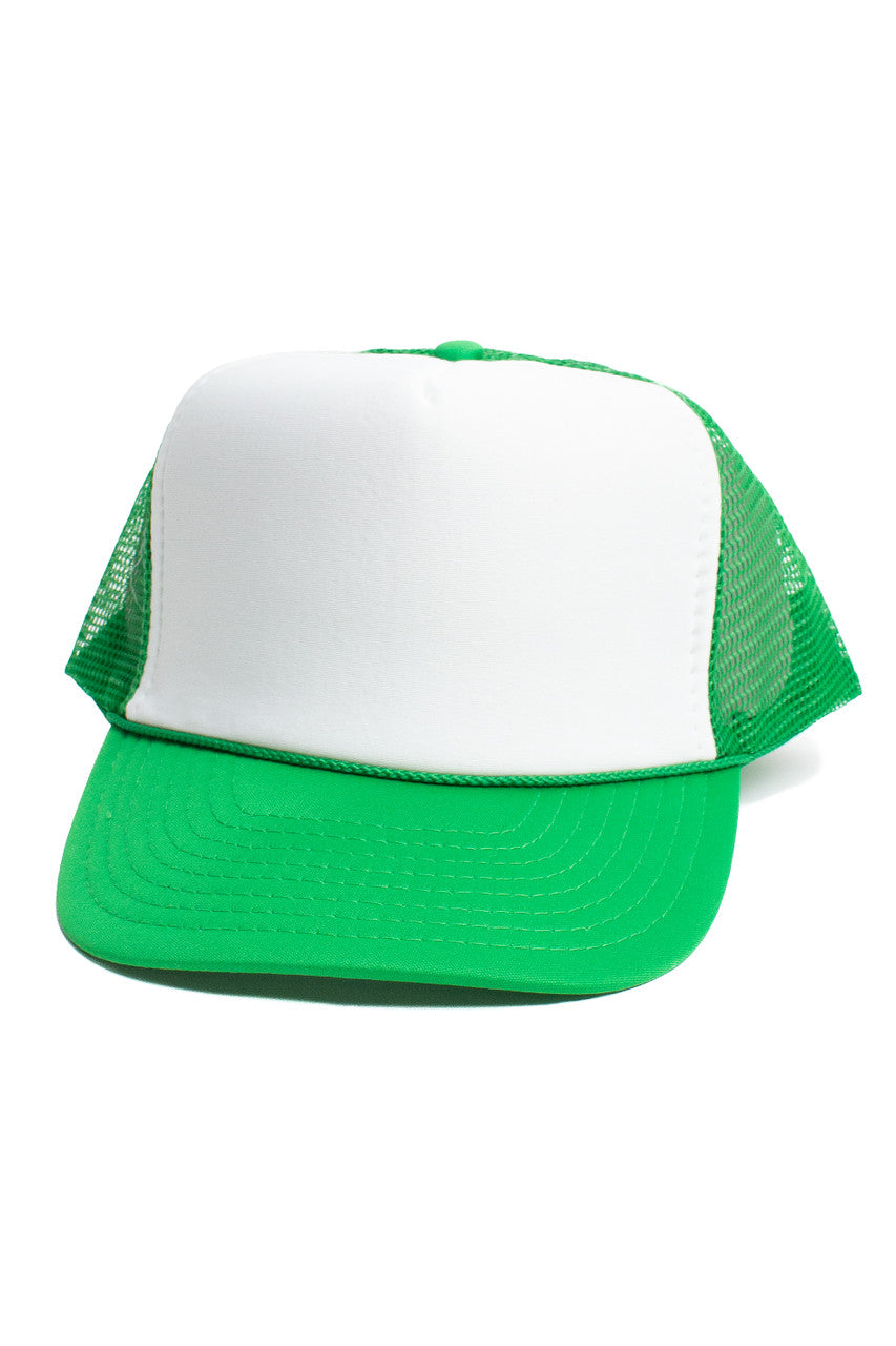 Green & White Trucker Hat