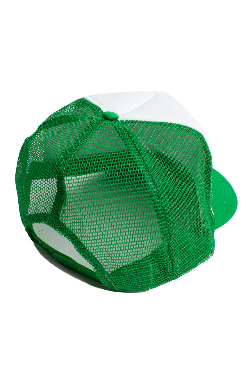 Green & White Trucker Hat