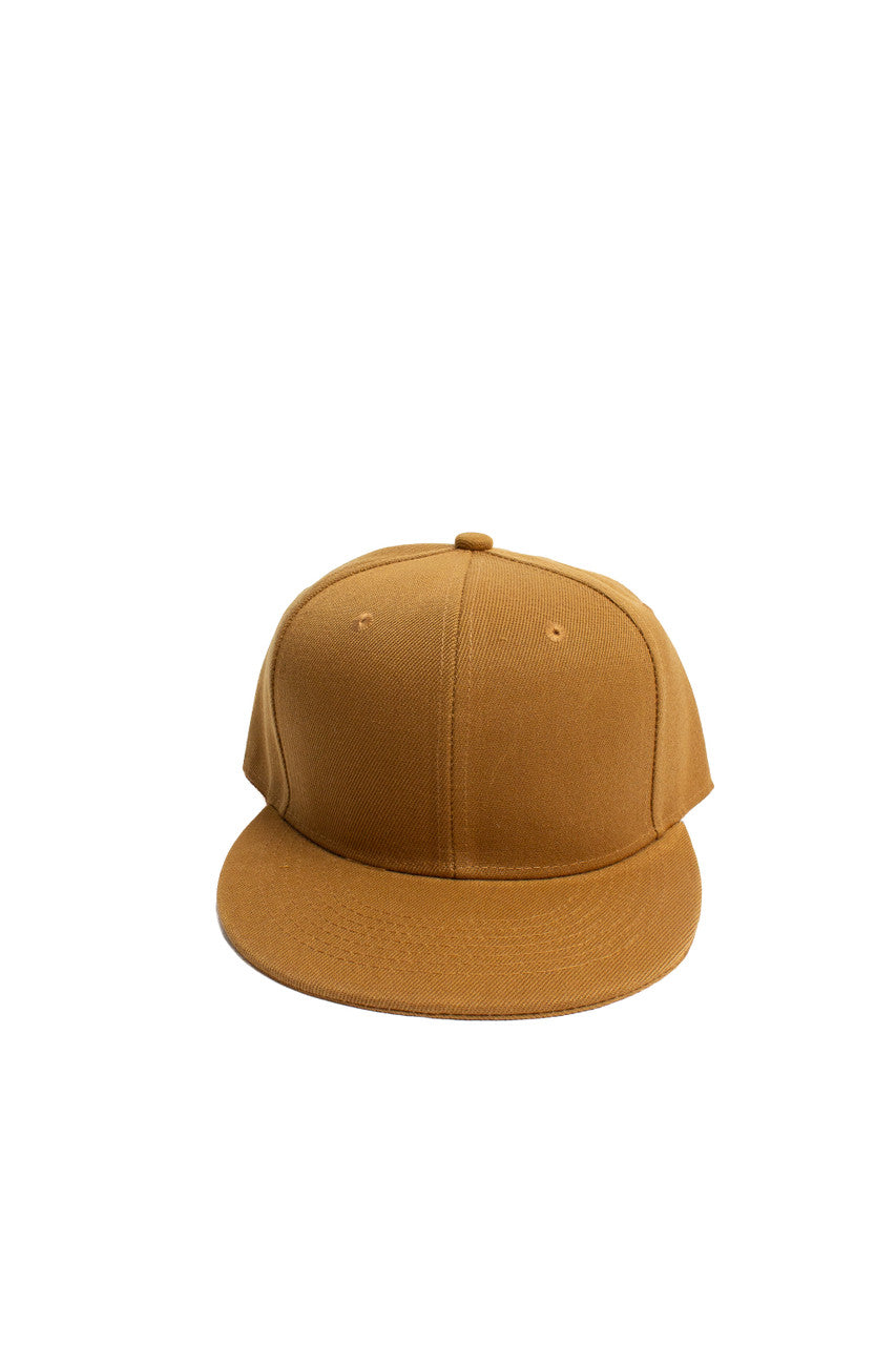 Camel Solid Snapback Hat