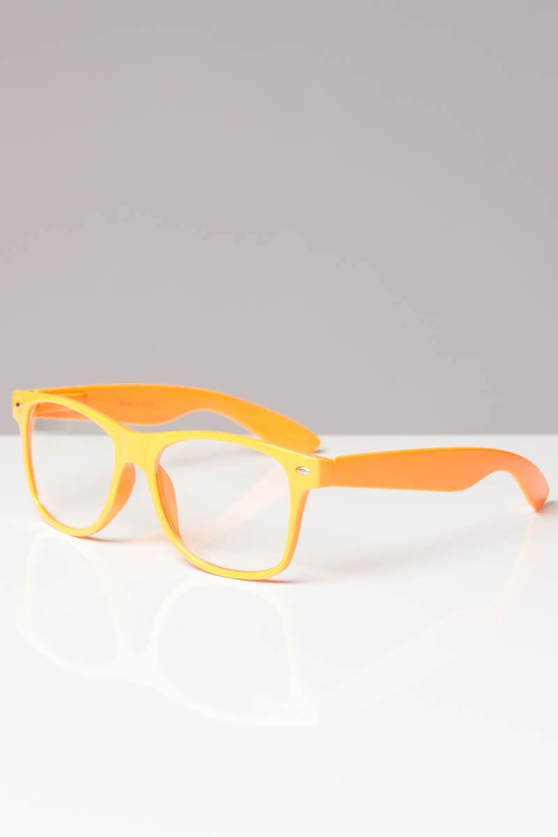 Horn Rimmed Clear Glasses