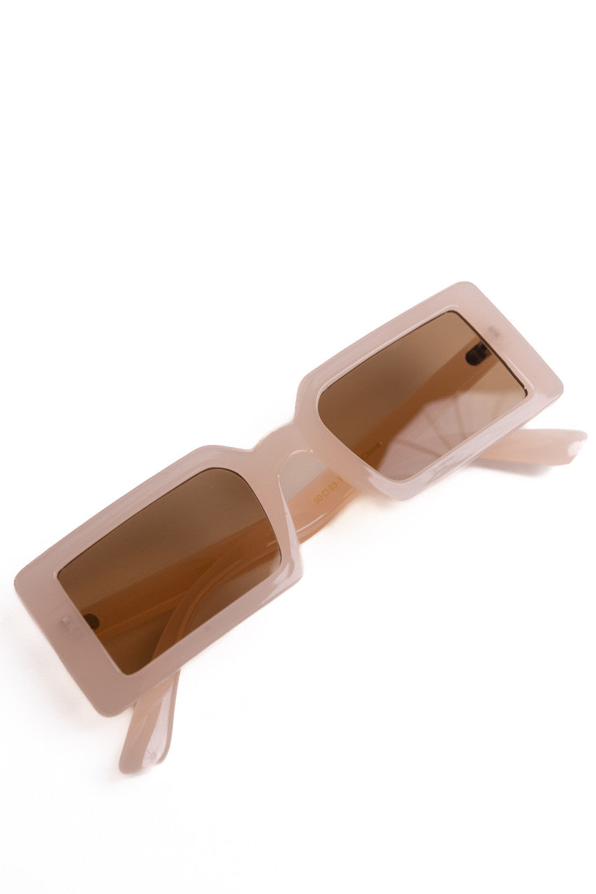 Thick Frame Rectangle Frame Sunglasses