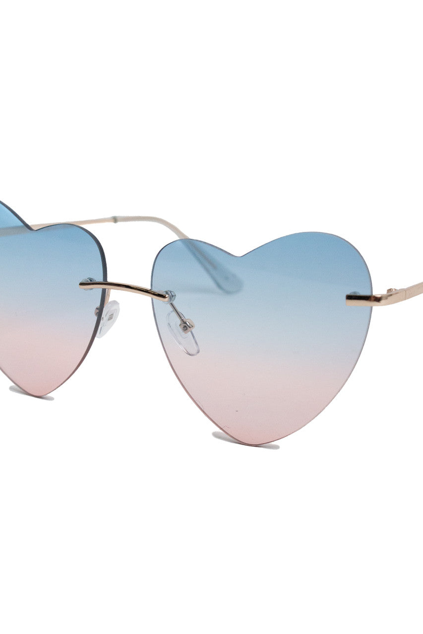Frameless Heart Lens Sunglasses