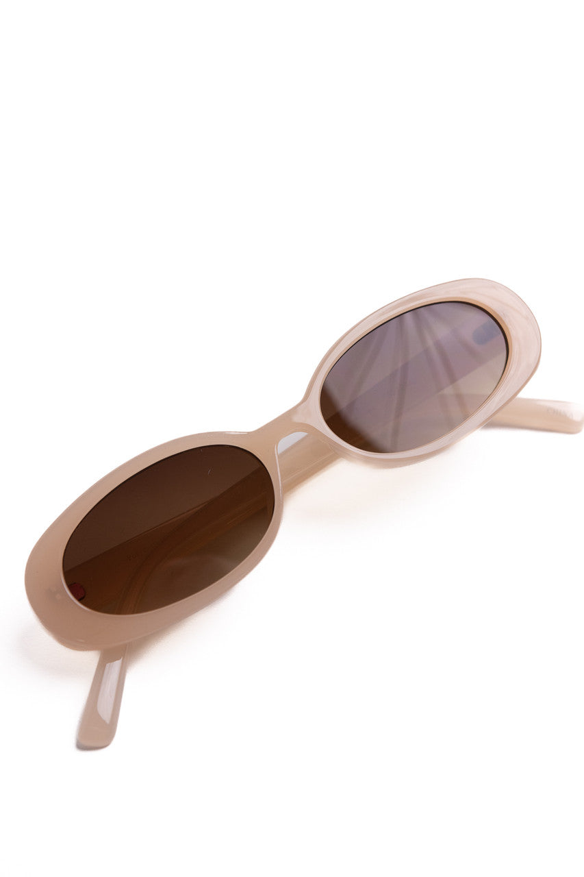 Color Oval Frame Sunglasses