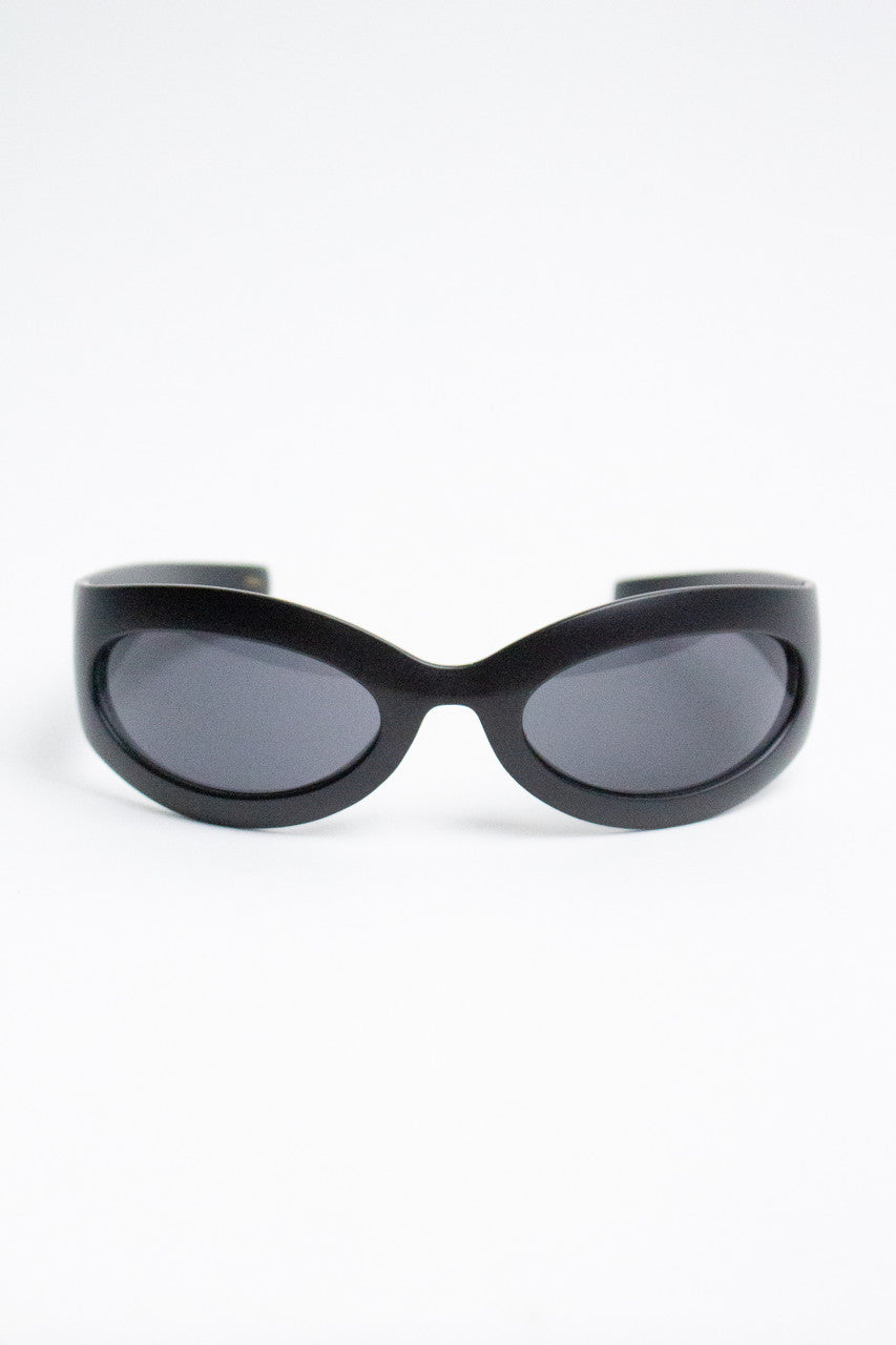 Oval Thick Frame Sunglasses