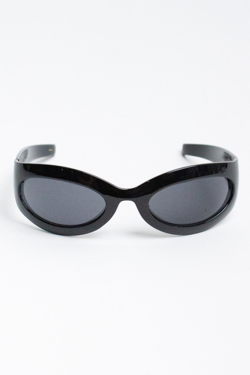 Oval Thick Frame Sunglasses