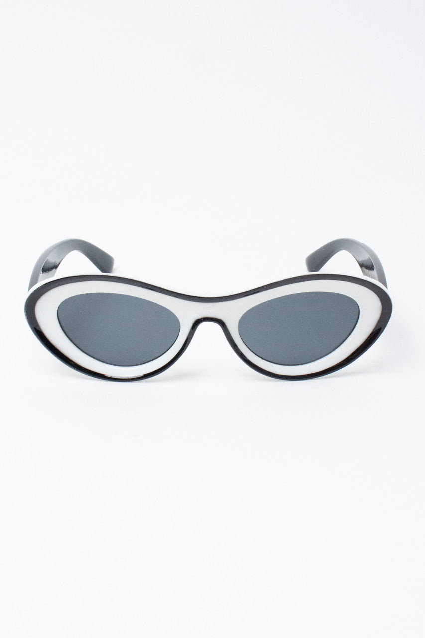Oval Outline Frame Sunglasses