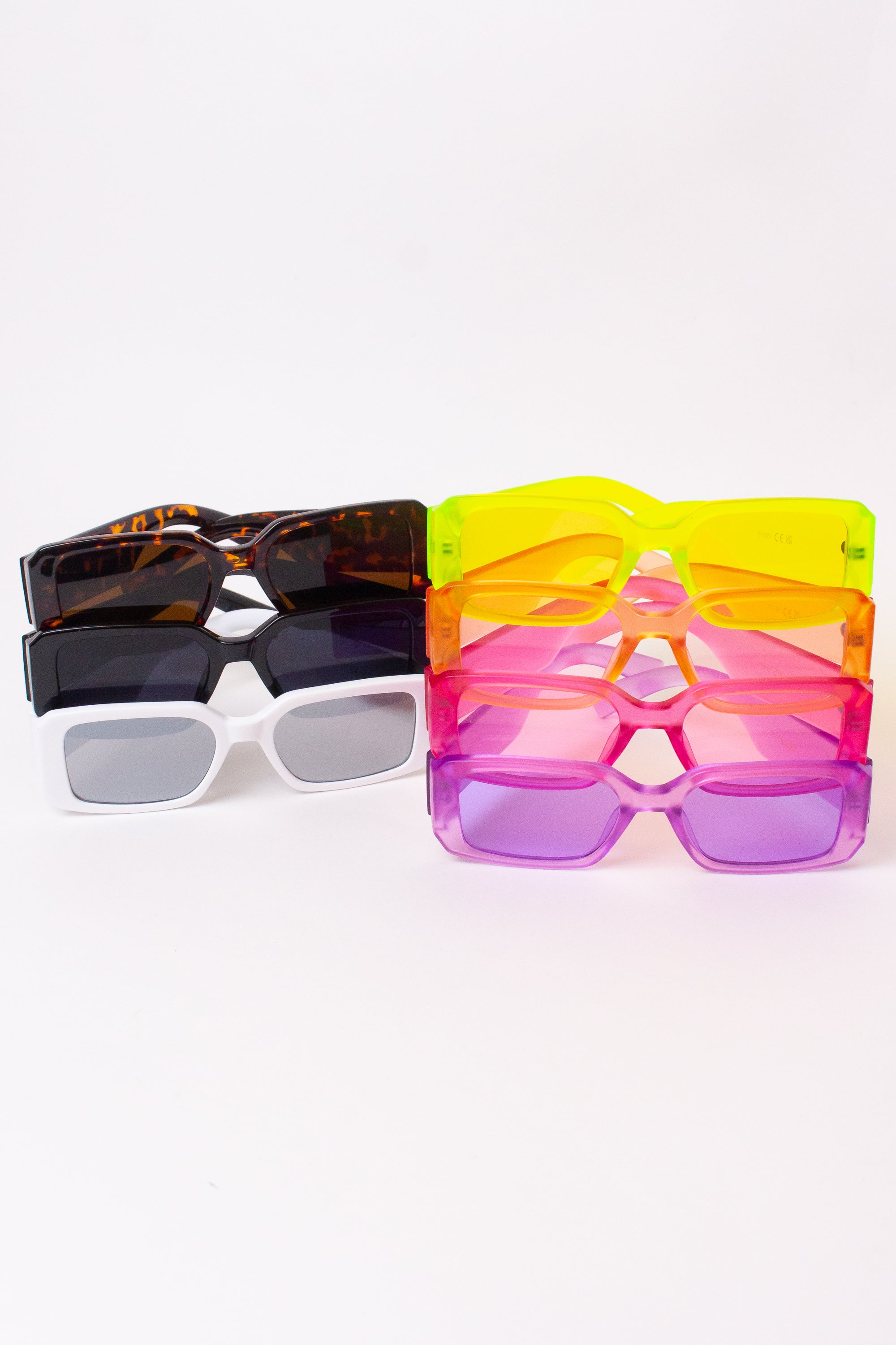 Thick Frame Rectangle Sunglasses
