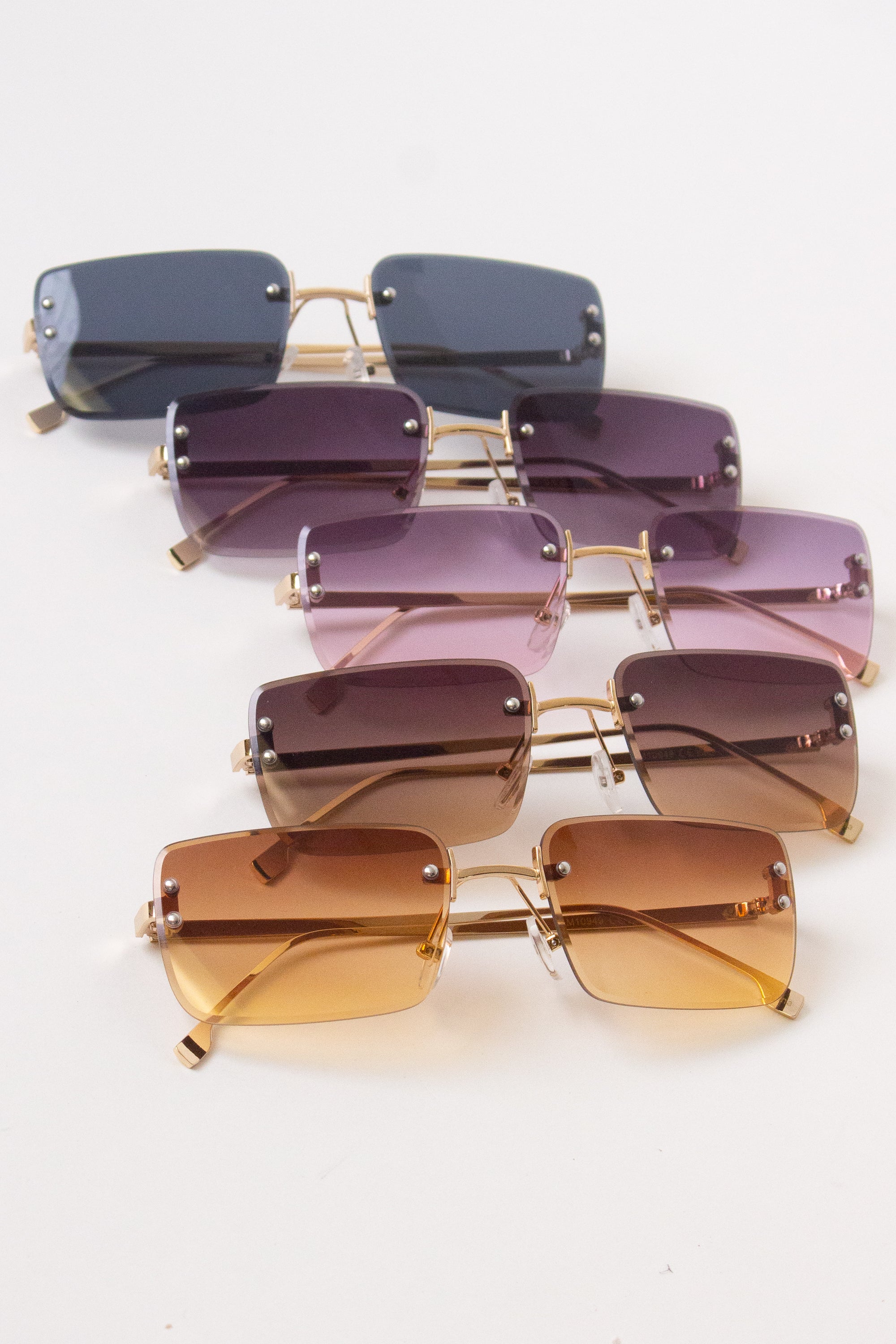 Rimless Rectangle Sunglasses