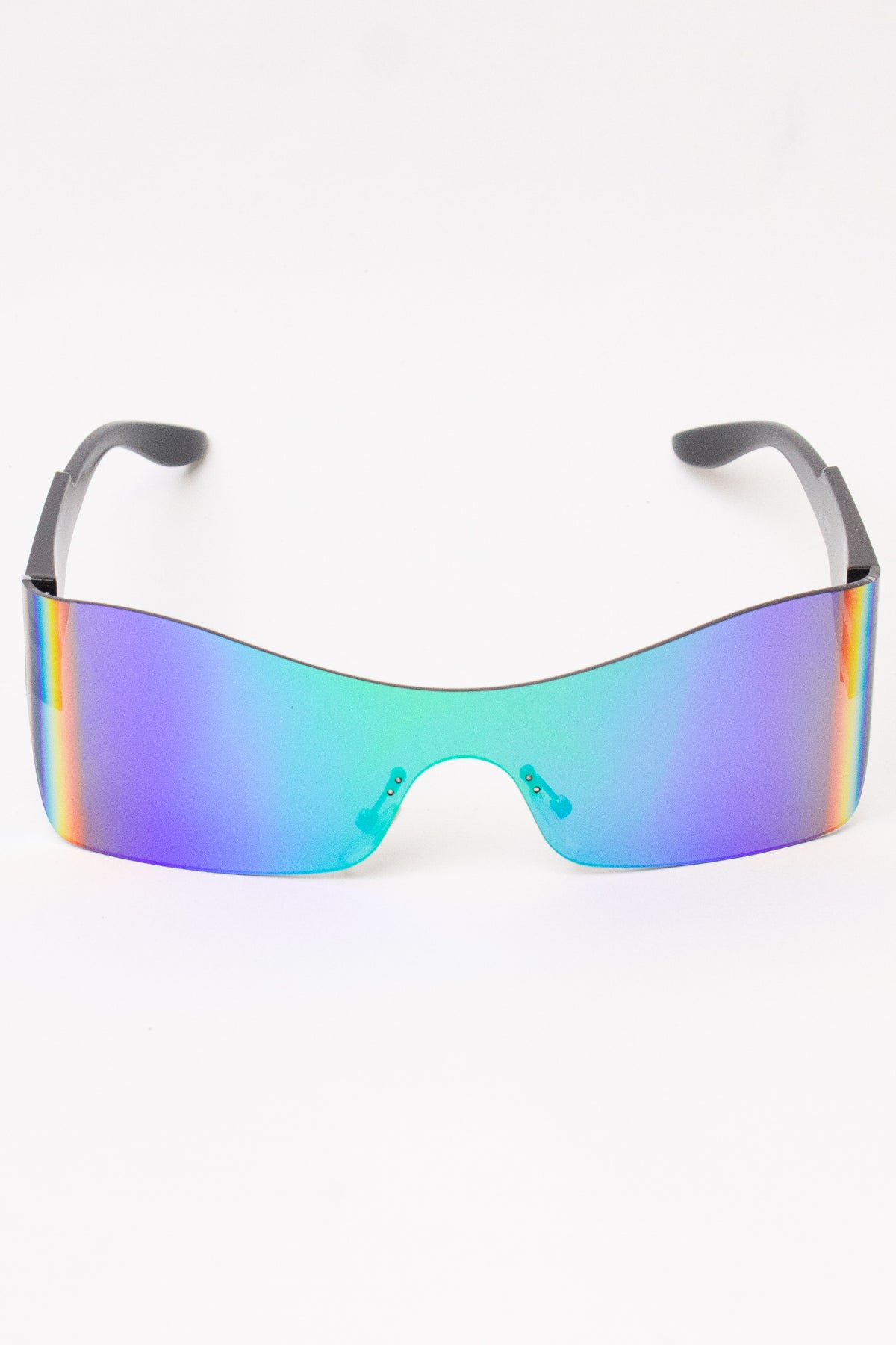 Narrow Shield Sunglasses - Blue