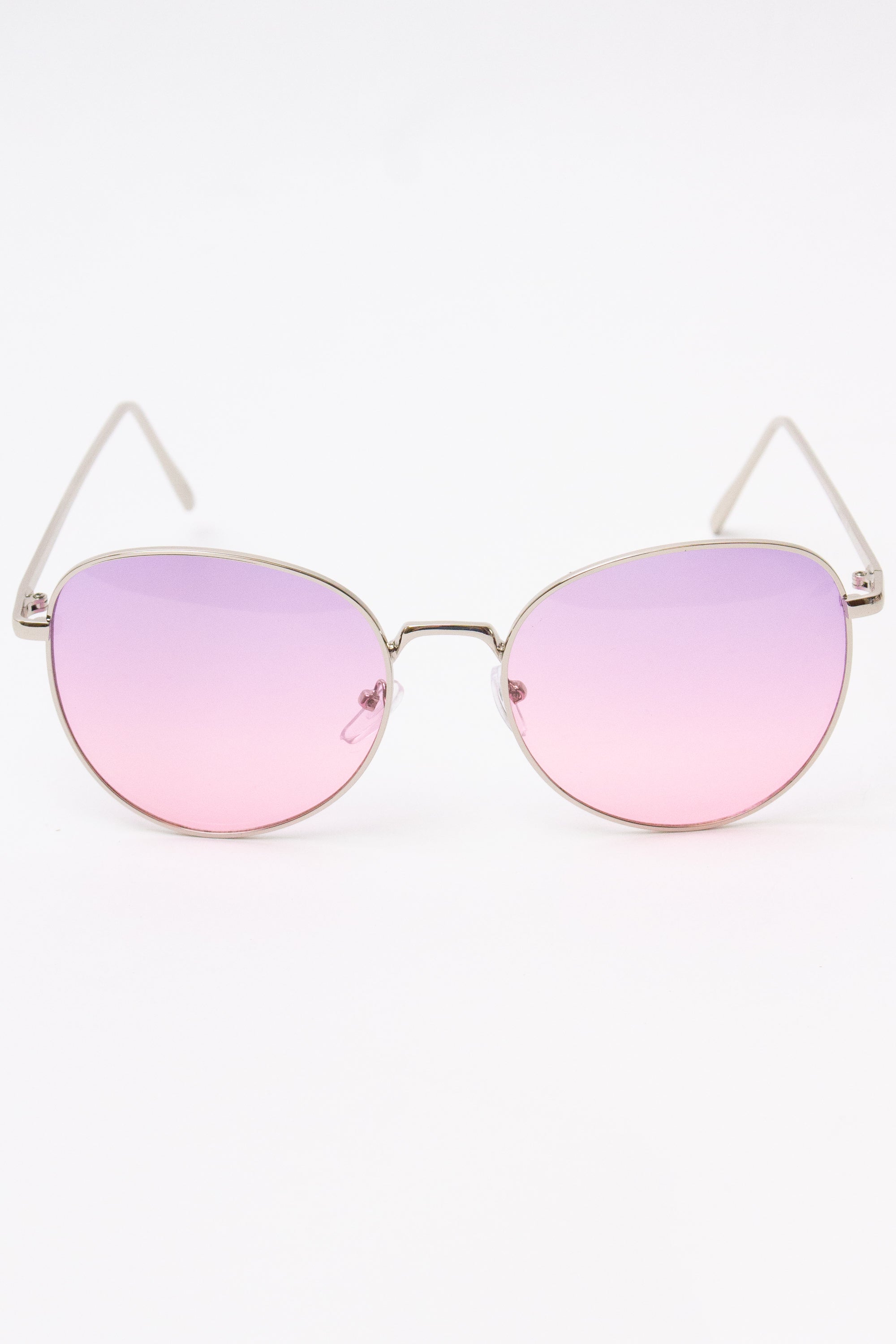 Rounded Square Ombre Sunglasses - Pink