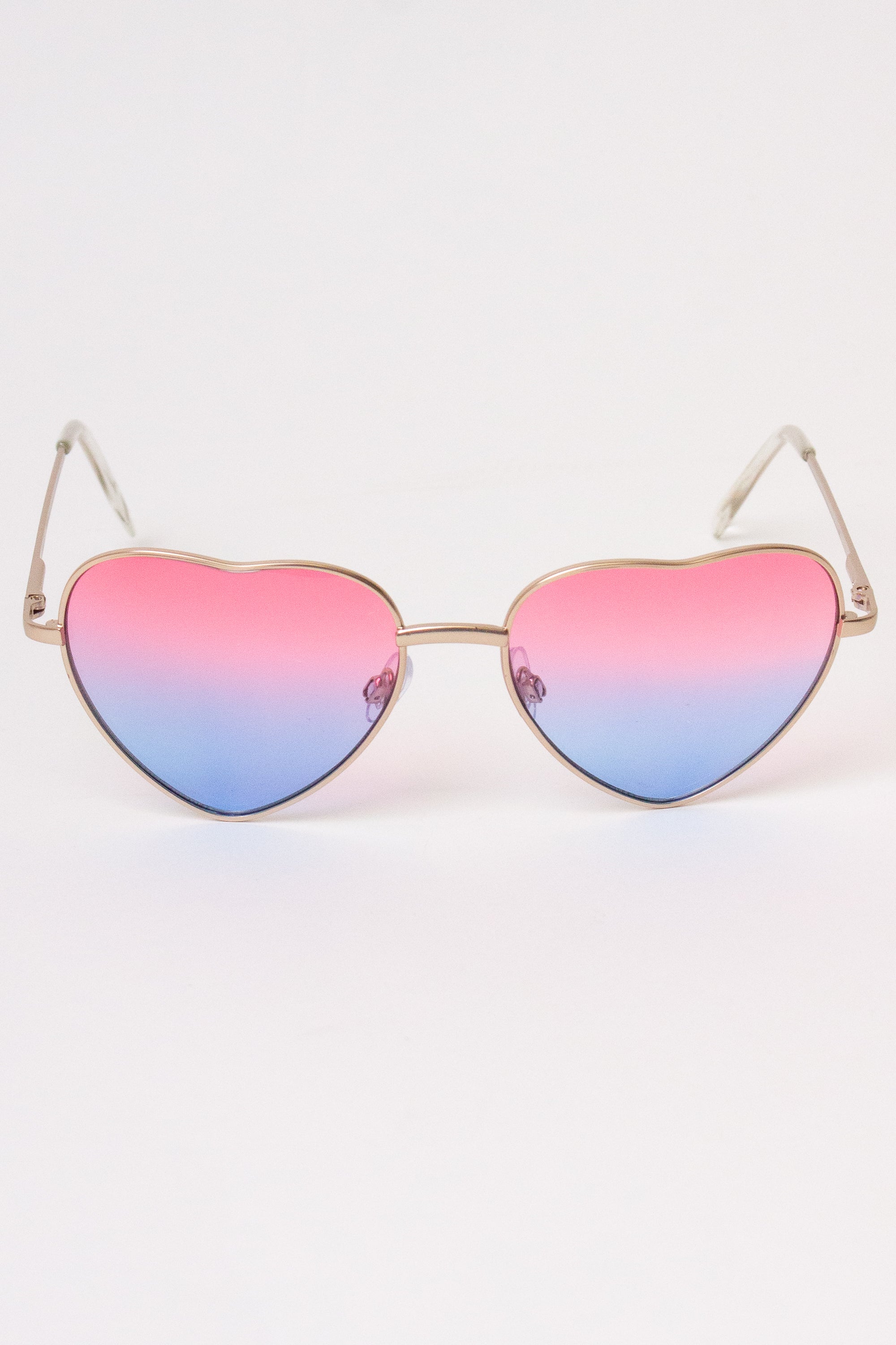 Ombre Heart Sunglasses - Blue/Pink