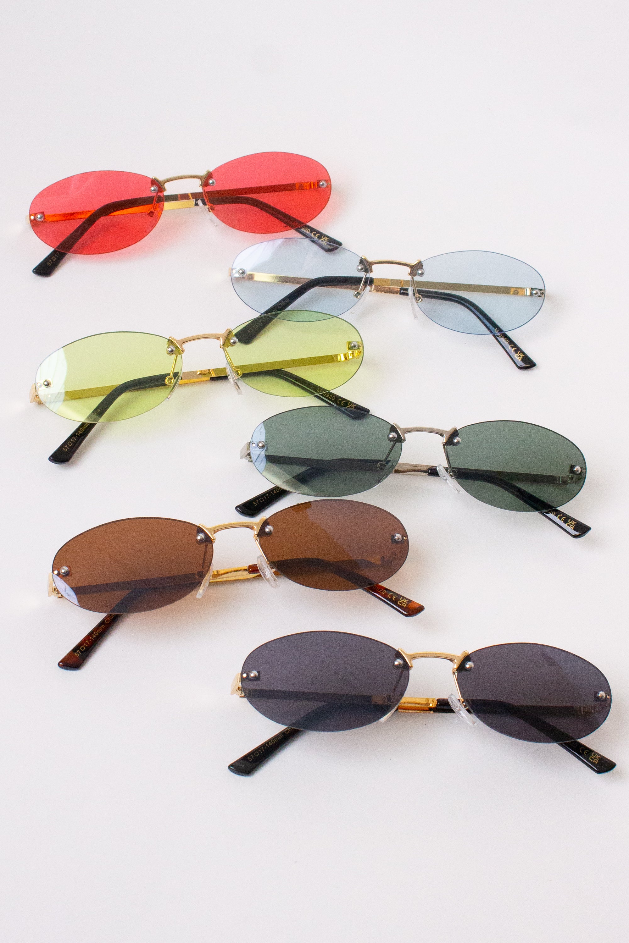 Rimless Oval Lens Sunglasses
