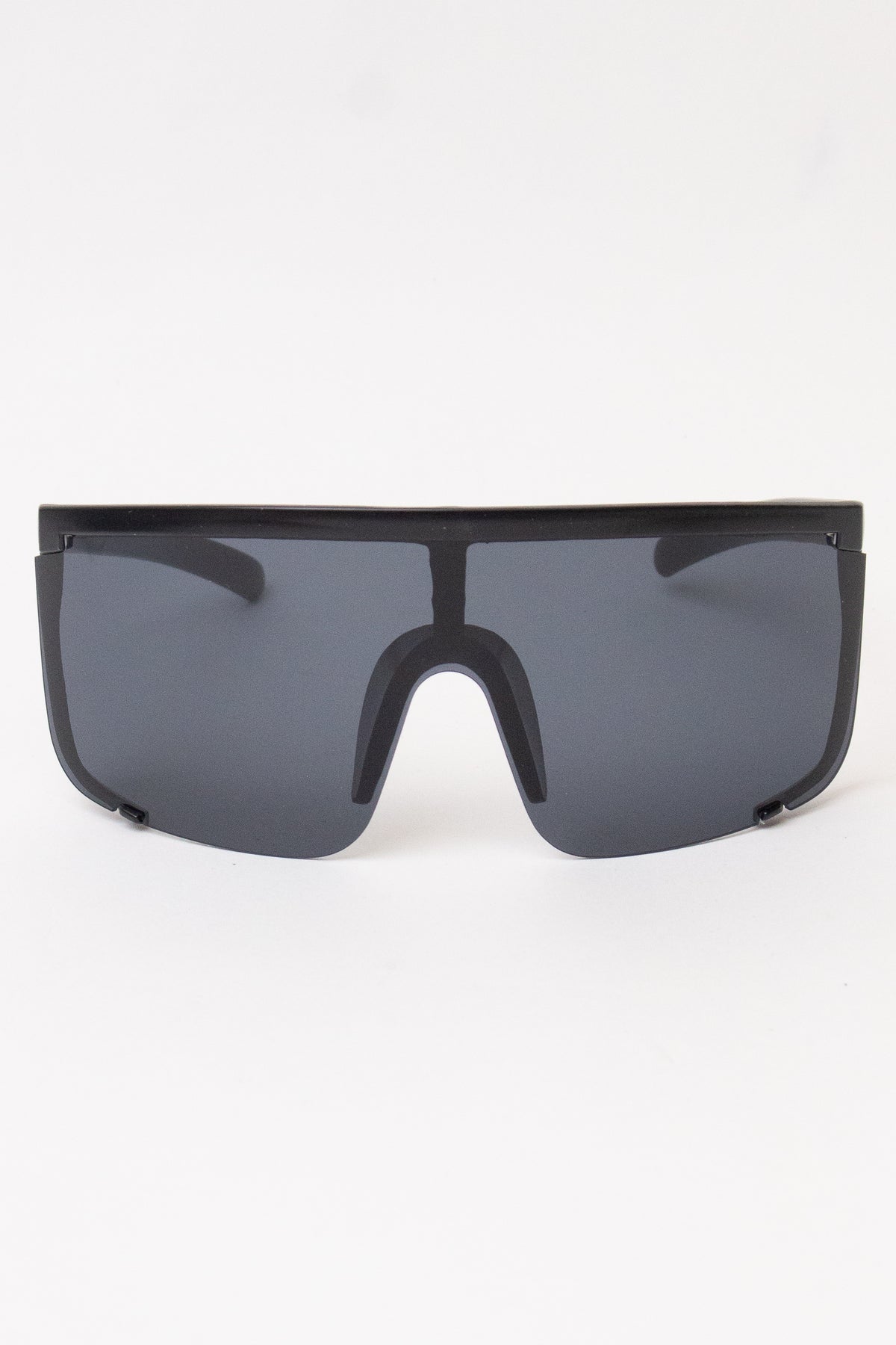 Acrylic Frame Shield Sunglasses - Black