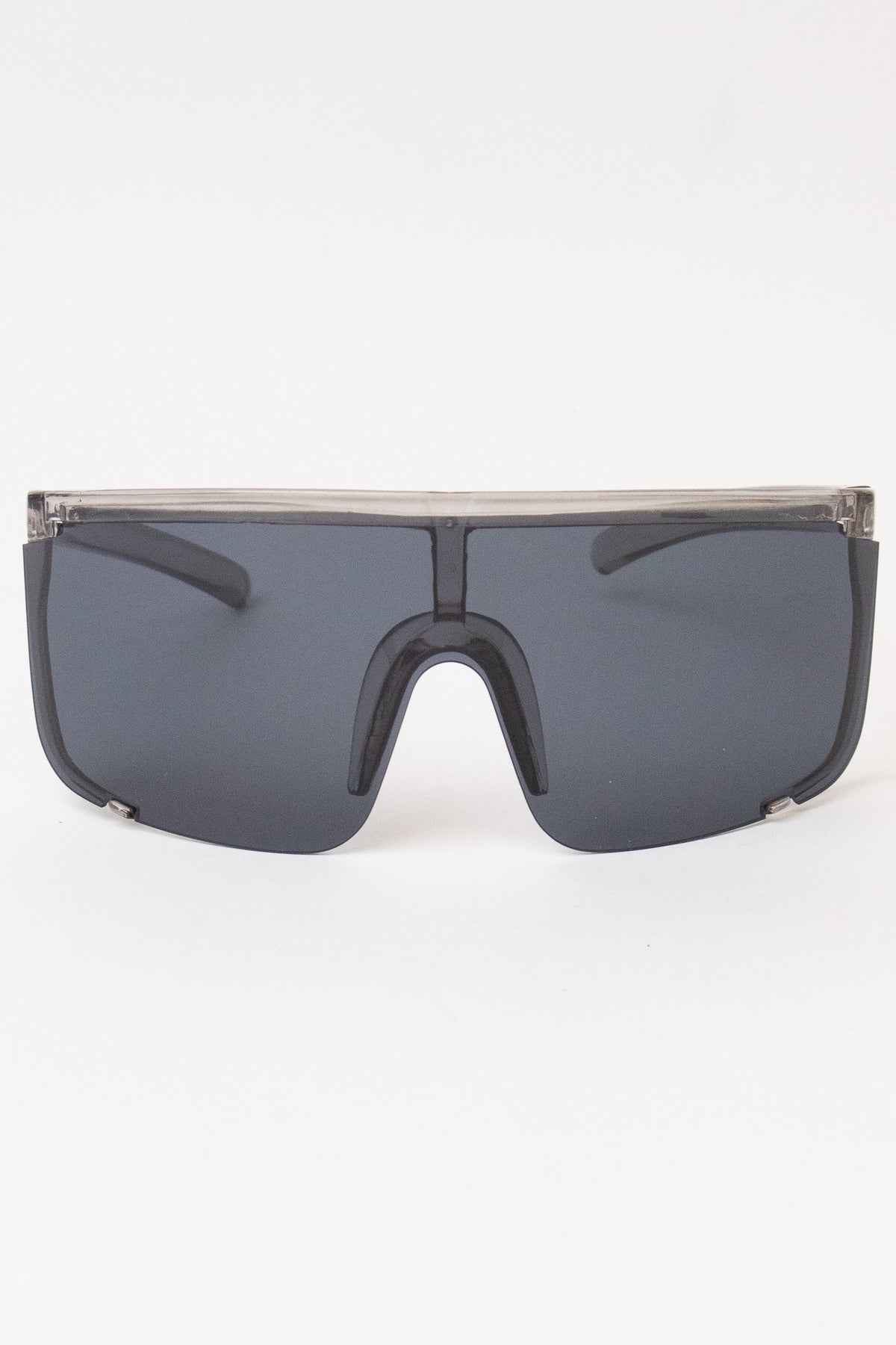 Acrylic Frame Shield Sunglasses - Gray