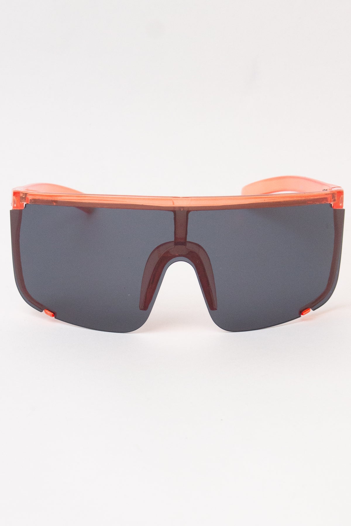 Acrylic Frame Shield Sunglasses - Orange