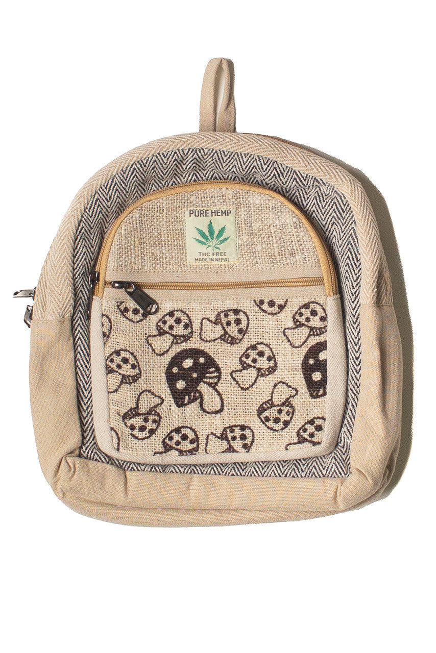 Hemp Mushroom Mini Backpack