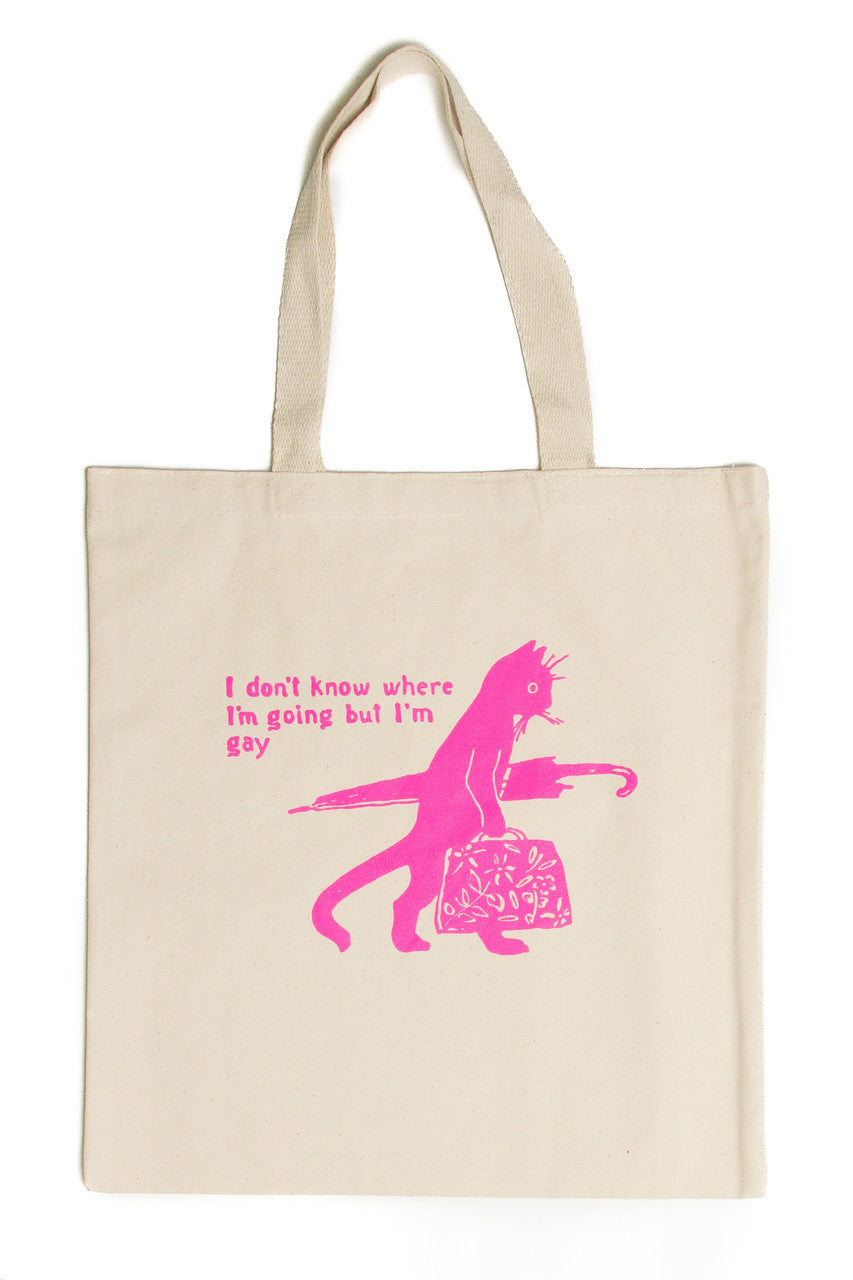 Pink Gay Cat Tote Bag