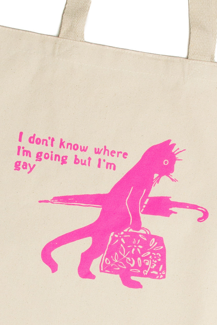 Pink Gay Cat Tote Bag