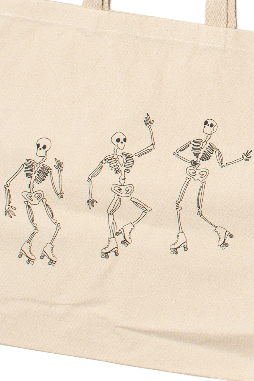 Rollerskating Skeletons Tote Bag