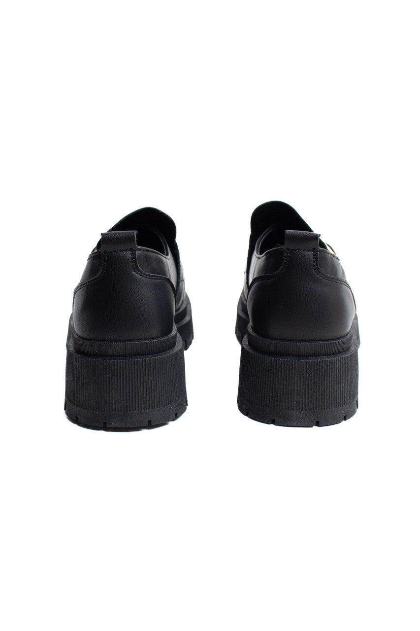 Black Buckle Loafers