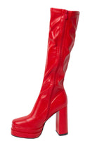 Red Chunky GoGo Boots