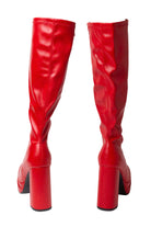 Red Chunky GoGo Boots