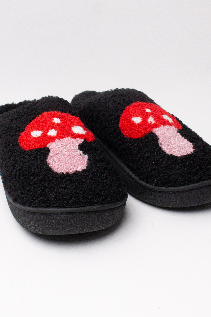 Fuzzy Mushroom Slippers