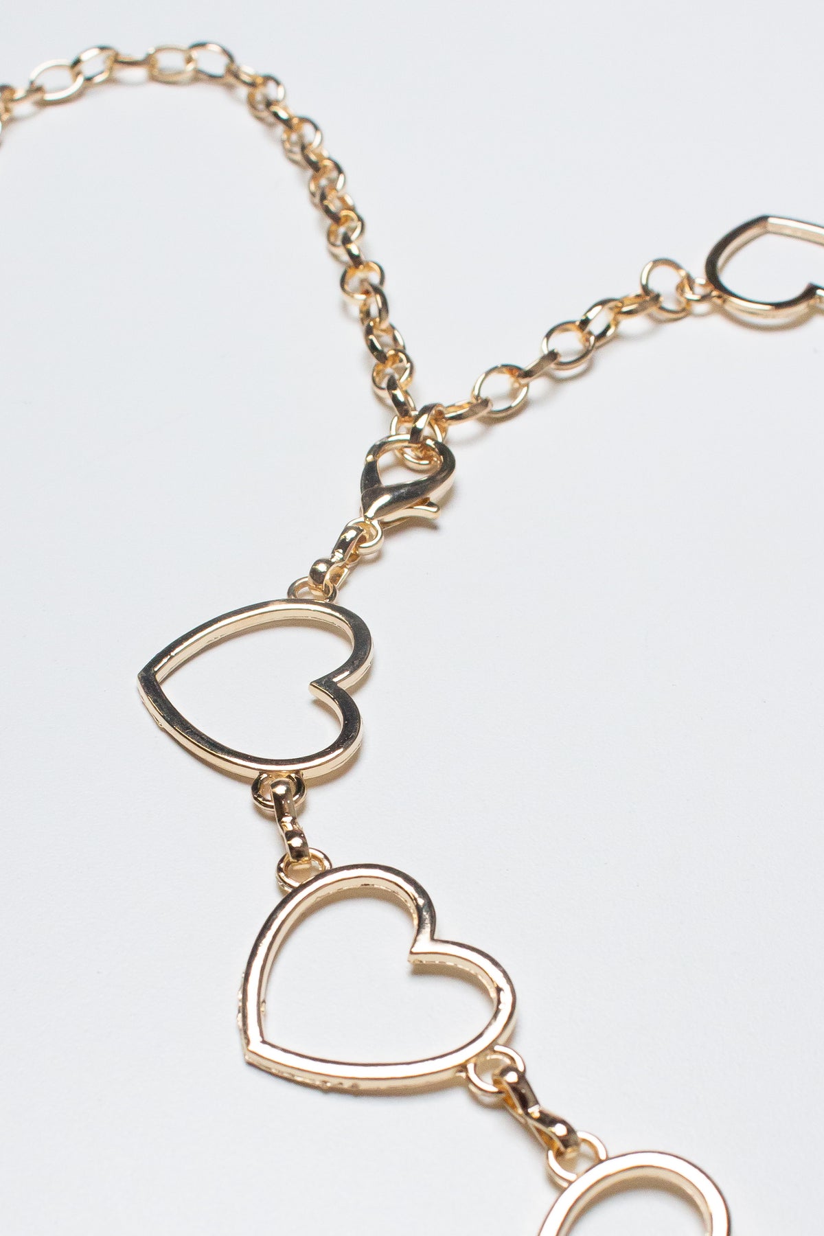 Metallic Chain Belt - Gold/Heart