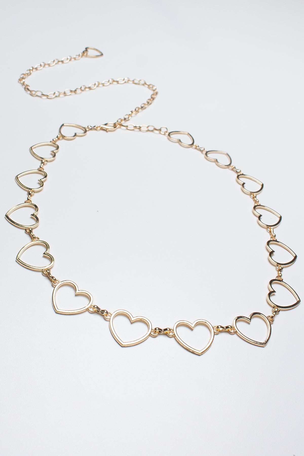 Metallic Chain Belt - Gold/Heart