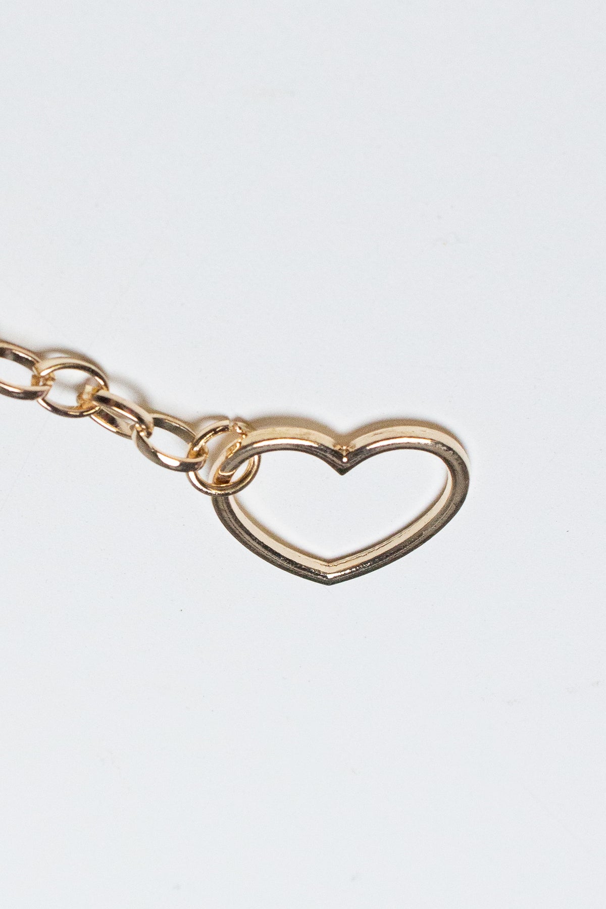 Metallic Chain Belt - Gold/Heart
