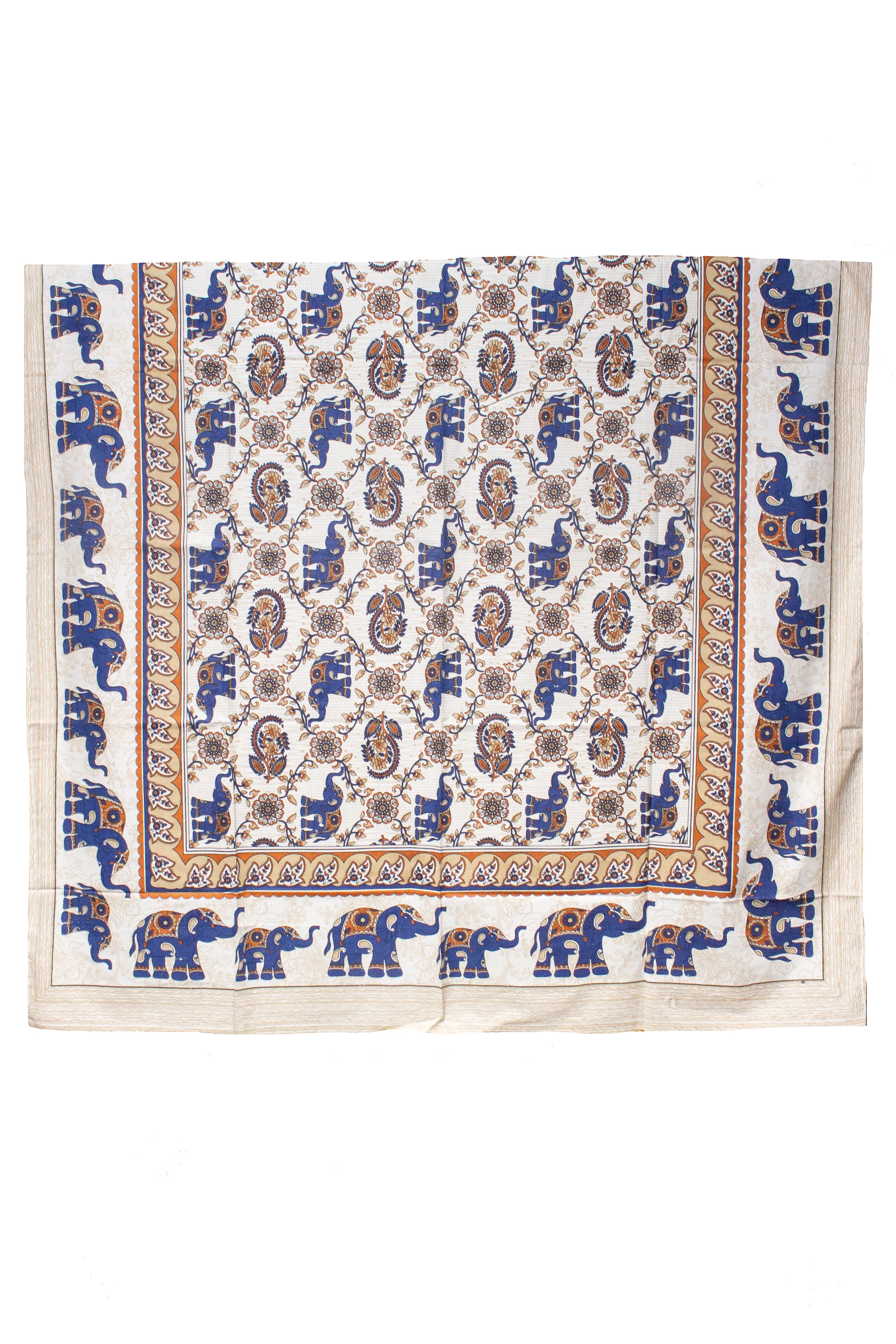 Elephants Tapestry - Navy