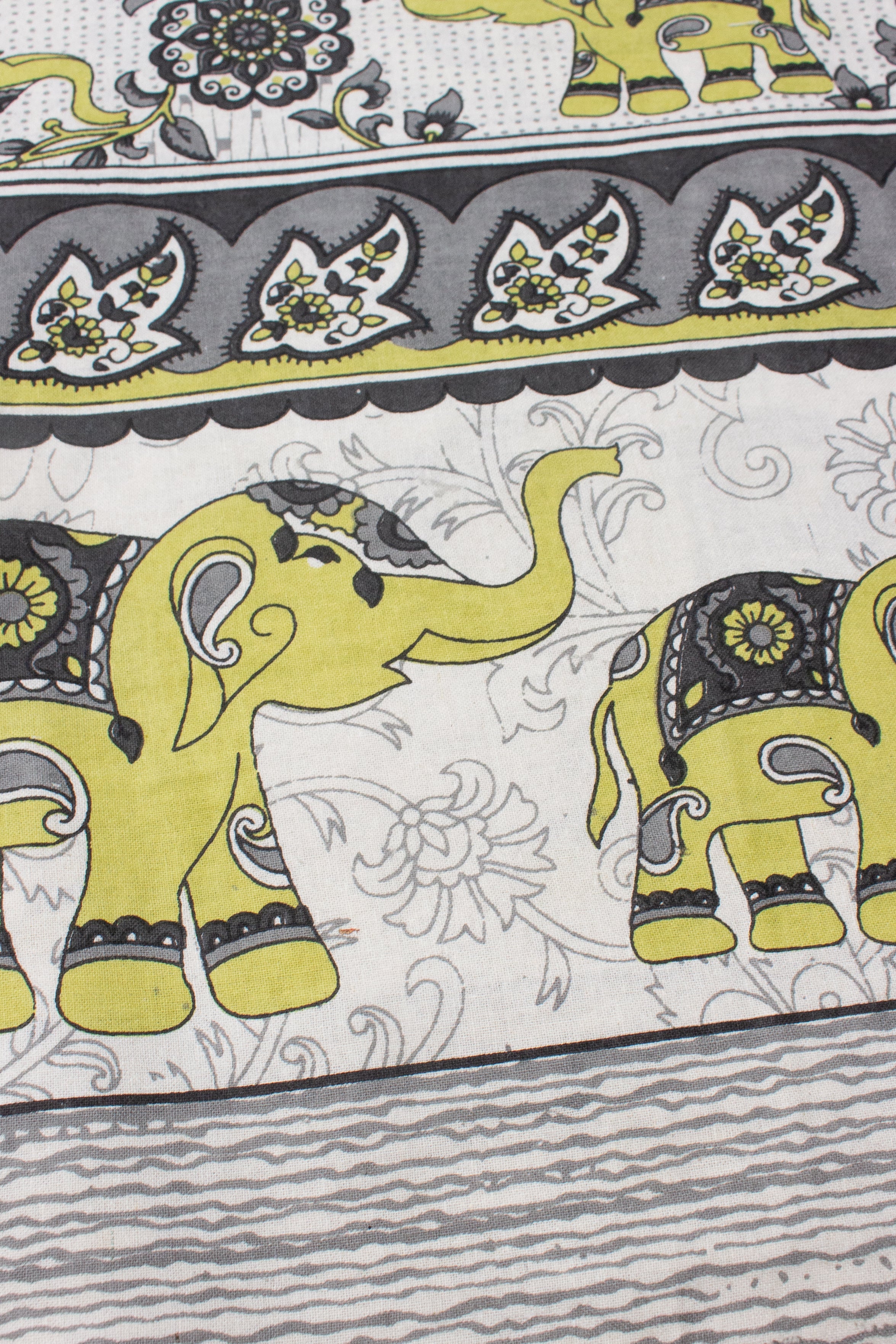 Elephants Tapestry - Yellow